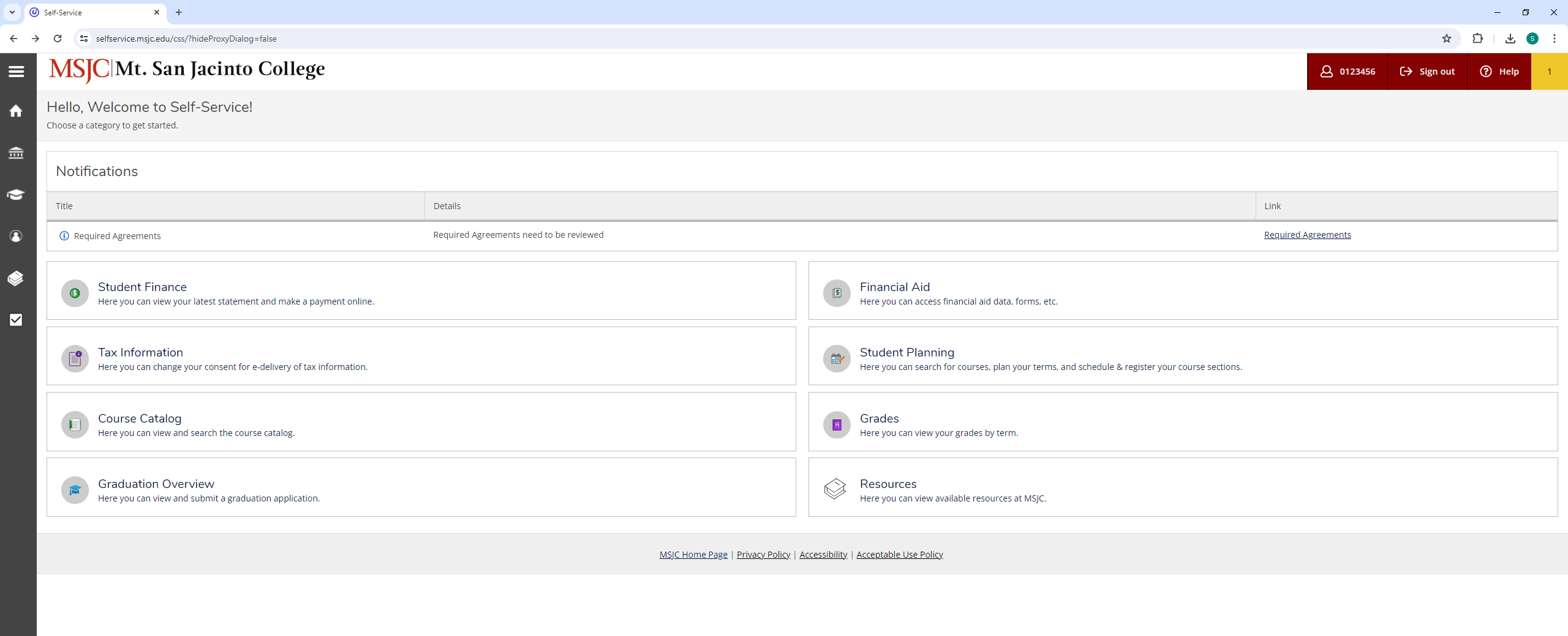 student planning menu