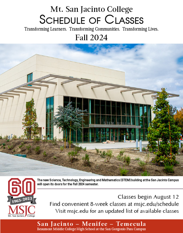 Fall schedule of classes